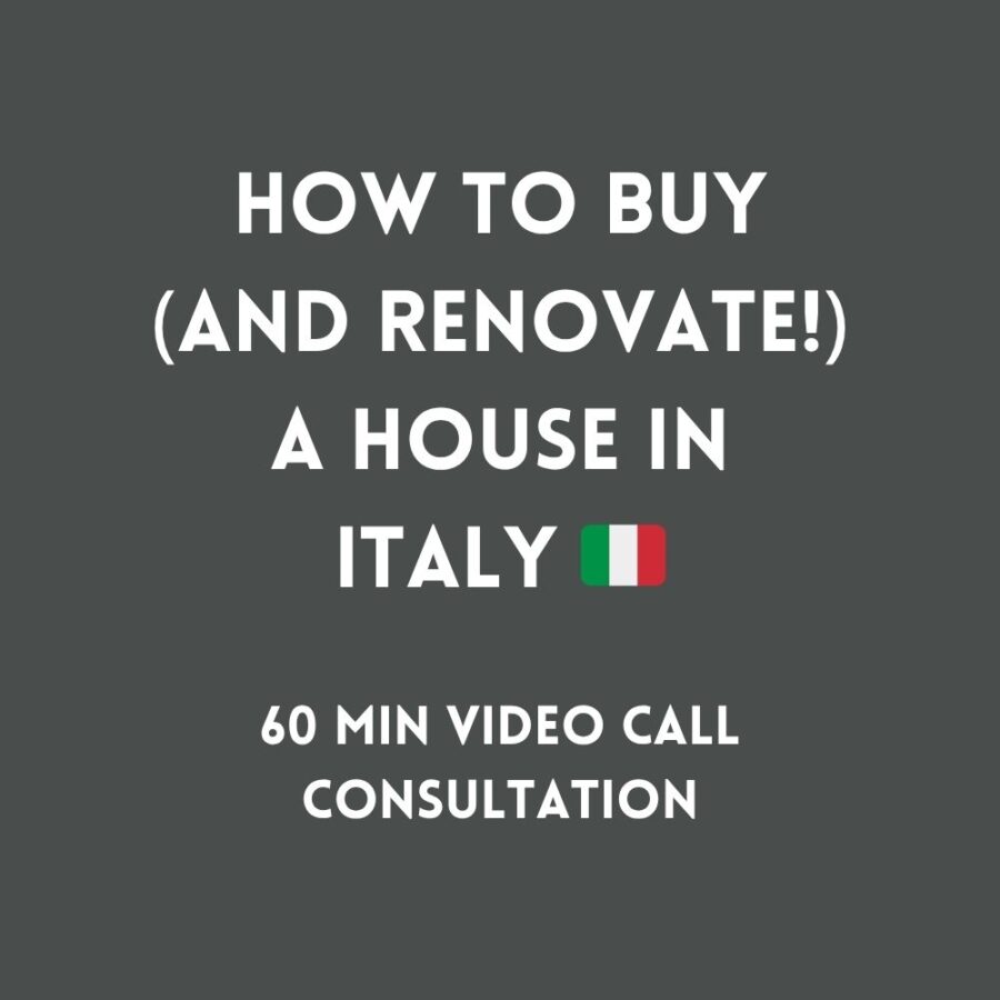 How to buy and renovate a house in italy -Video consultation