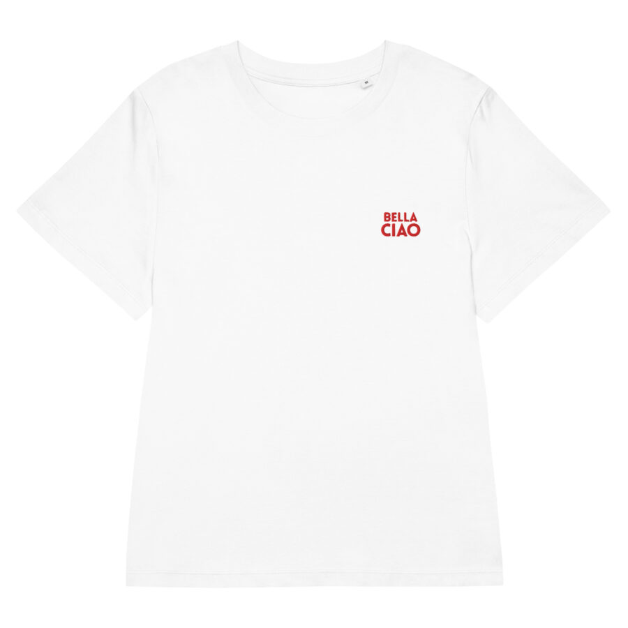 Bella Ciao Women’s organic ribbed neck t-shirt
